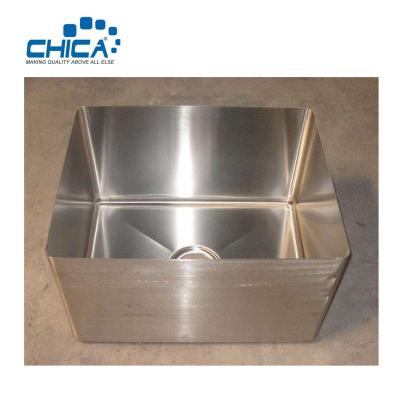 China Without Faucet Handmade Welded Undermount Stainless Steel Single Bowl Sink For Kitchen Bar for sale