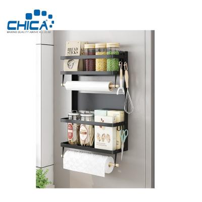 China Modern 4 Tier Kitchen Sink Refrigerator Storage Rack Refrigerator Rack Accessories for sale