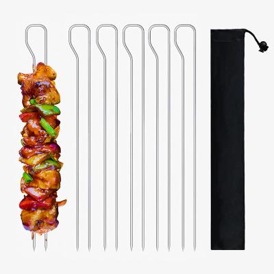 China Viable Outdoor Anti-Rust Grill Accessories Portable BBQ Fish Shrimp Grill Baskets With Long Portable Handles for sale