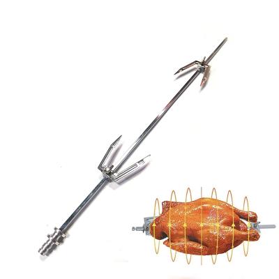 China Durable Electric Oven Universal Kit Meat Skewer BBQ Rotisserie Grill Roast Rod Spit for sale