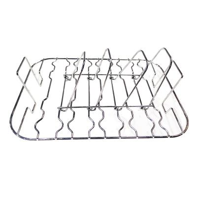 China Sustainable Stainless Steel Non Stick BBQ Oven Accessories Smoker Grill Stand Rib Roasting Rack for sale