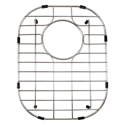 China Kitchen Sink Durable Round Metal Sink Corner Protectors Rolls Stainless Steel Sink Protector Plate Grid for sale