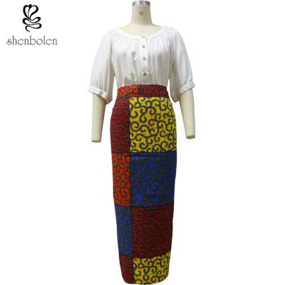 China Multi Color African Print Pencil Skirts Styles Slim Fit Ankara Wax Fabric for sale