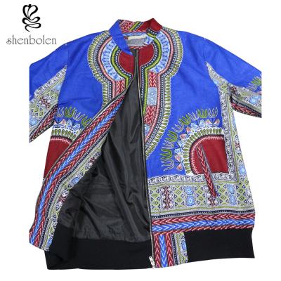 Chine Dessus africains de vêtement des styles d'hommes rayés de Dashiki, vestes africaines d'impression pour les hommes à vendre