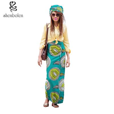 China Women African Printed Skirts Collocation Headscarf Comfortable Taste Fashion for sale