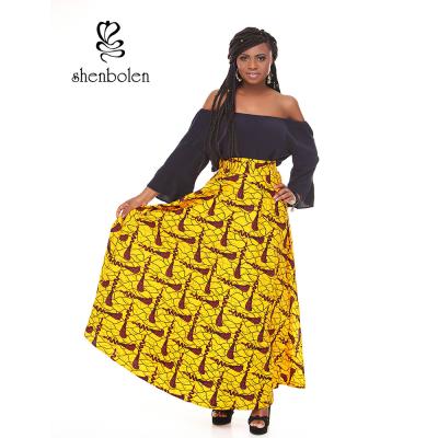 China Fashion Fork Plus Size African Print Skirts And Dresses Sets 100% Cotton for sale