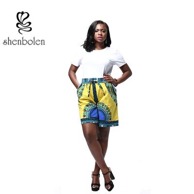 China Shenbolen women summer African Print Pants African batik printed cotton hot pants for sale