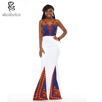 China Women Sleeveless Halter Long Dress Elegant Evening Party African Formal Dresses for sale