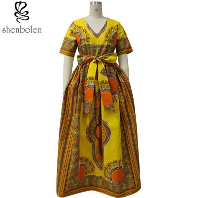 Chine La copie africaine moderne habille Dashiki pour la copie classique de décolleté en V élégant sans manche à vendre