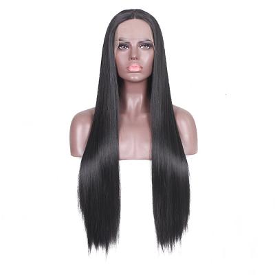 China Fashionable Wig Hand - Woven Straight Hair Front Lace African Ladies Long Wig Color Women Wholesale Wigs for sale