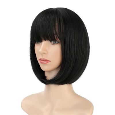 China Regular Invisible Natural Loose Tangleless Short Straight Chemical Fiber Wig Hair Straight Headwear for sale