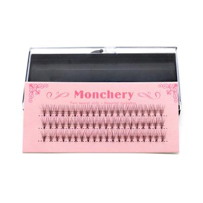 China 10 Roots Beauty Salon 0.05mm Single Tapered False Eyelash Tuft Gently Planting Custom Eyelashes Wholesale for sale