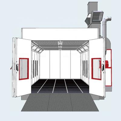 China Orange Diesel Spray Paint Booth for Vehicle Painting in Orange Color and Efficiency for sale