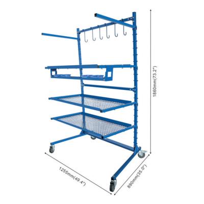 China Easy Assembly Car Bumper Paint Stand Adjustable For Repair And Painting for sale