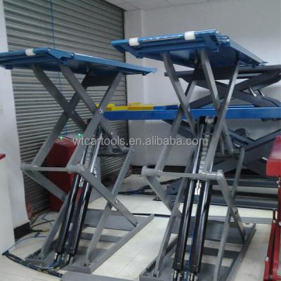 China 3600kgs Lifting Capacity 220V Scissor Lift Car Hoist For On Ground Mounting for sale