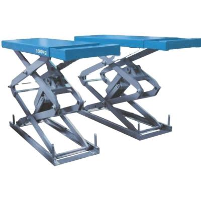 China 1510mm Platform Length Hydraulic Scissor Car Lift 220v 2.2kw For 4000kg Vehicles for sale