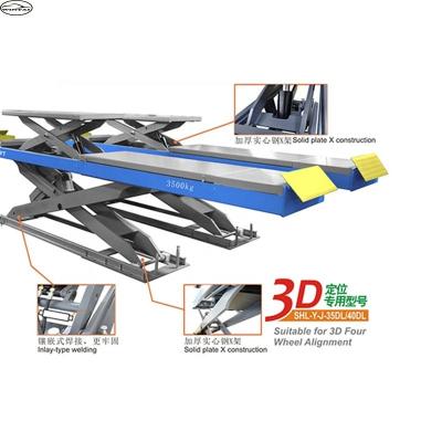 China Space Saving Scissor Portable Vehicle Lift 3500kg Lifting Capacity For Garages for sale