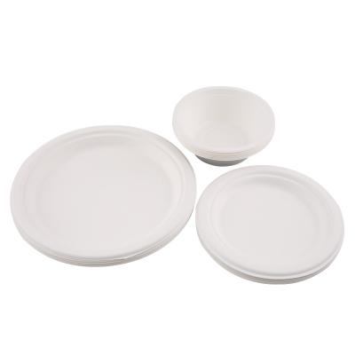 China Biodegradable Paper Plate Compostable Disposable Biodegradable Brown Premium Natural Eco-Friendly Bagasse Made Of Sugar Cane Fibers Quality for sale