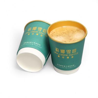 China BTO Biodegradable Hot Double Wall Coffee Disposable Paper Cup For Beverage for sale