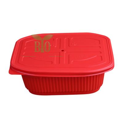 China Recycled Materials BTO Fast Food Takeaway Container Take Out Self Food Warmer Box for sale