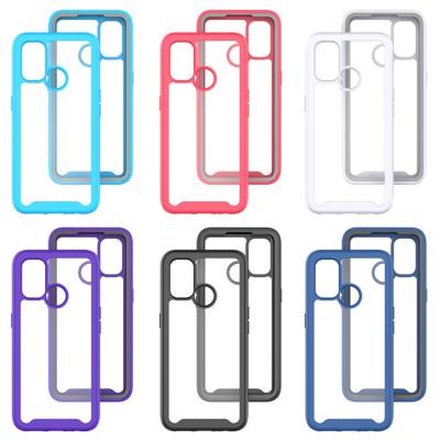 China Anti-fall Silicon Color Pure View PC Case Transparent Hard Cell Phone Cover For OPPO A53 A72 Fashion Protective Shockproof Back Cases for sale