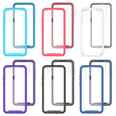 China Anti-drop Fashion View TPU Acrylic Hybrid Clear Phone Case For Huawei y8p y5p y6p y9A P Smart s 2020 2021 2 in 1 Protect Back Cover for sale