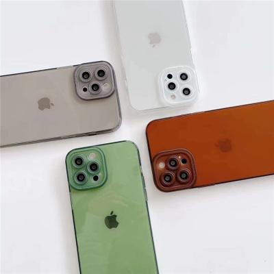 China Anti-drop Transparent Color Shockproof Case For iPhone 12 mini 11 pro XS XR Max X 7 8 Anti-knock Clear P Back Phone Shell Soft TPU Cover for sale