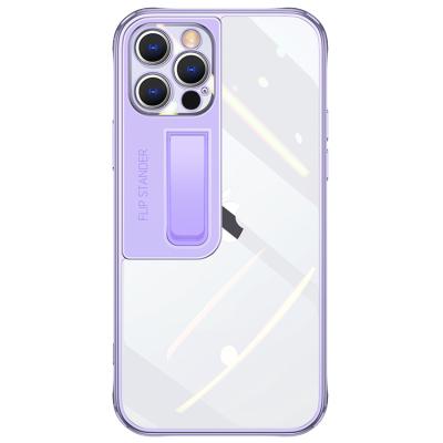 China Anti-fall Camera Protective Ring Holder Phone Case For iPhone 11 Pro 12Mini XR XS X Max 7 8 Plus Shockproof Bumper Clear Plating Cover for sale