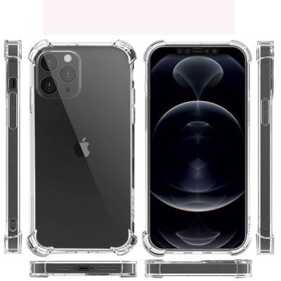 China Transparent Anti-drop Silicone Phone Shockproof Bumper Case For iPhone 12 TPU Protective Clear Anti-drop Back Cover For iPhone 12 pro max for sale