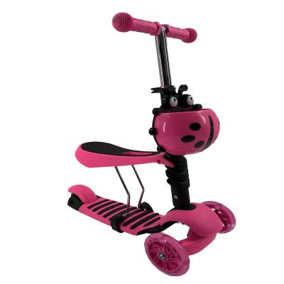 China Child Height Adjustable Stepping Paddle Built-in Adjustable Kids Foot Scooters With Seats for sale