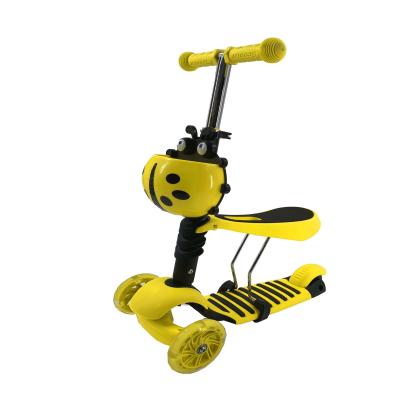 China Lightweight Cool Kid Cool Push High Quality Pedal Kids Foot Scooters With Seats for sale