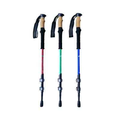 China Outdoor Camping Hiking Ningbo Multifunctional Duralumin 7075 Ultralight Foldable Traveling Trekking Pole For Hiking for sale