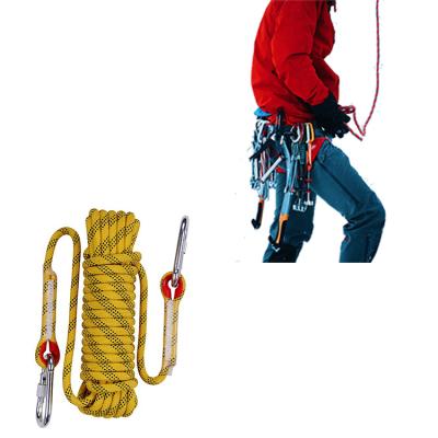 China 1.5 Inch 8Mm 25Ft Dynamic High Tensile Indoor Safety Outdoor Survival Climbing Rope for sale