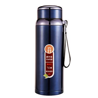 China Double Wall Stainless Steel Bottle Durable Flat Steel Water Bottle Large Water Bottle for sale