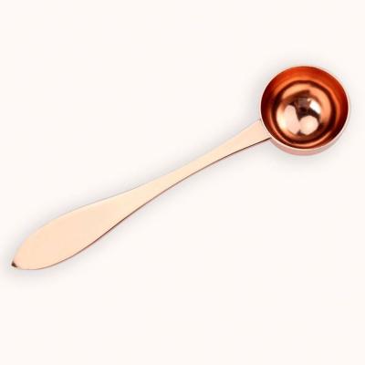 China Viable Stainless Steel Rose Gold Coffee Ice Cream Spoon Kitchen Instrument Soup Tea Seasoning Scoop from China Supplier for sale