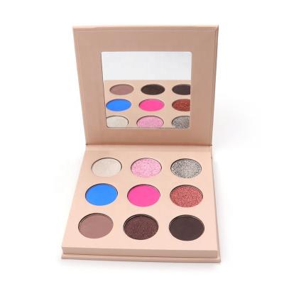 China Vegan Makeup 9 Pan Colors Eyeshadow Shinning Palette Waterproof For Daily Life Makeup for sale