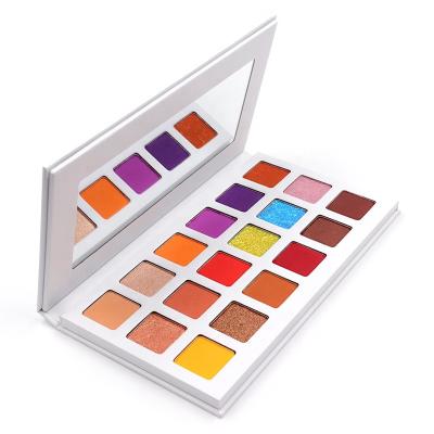 China Highly Waterproof Pigment Vendor Customize Pan Packaging 18 Colors Eyeshadow Palette for sale