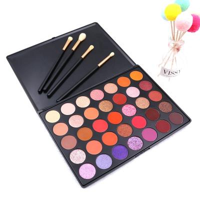 China Waterproof High Quality Plastic Eyeshadow Custom Shimmer Matte 35 Color Eyeshadow Palette for sale