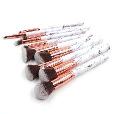 China Angular Blush Hot Selling 10 Piece New Design Makeup Brushes Normal Size Private Label Wholesale for sale