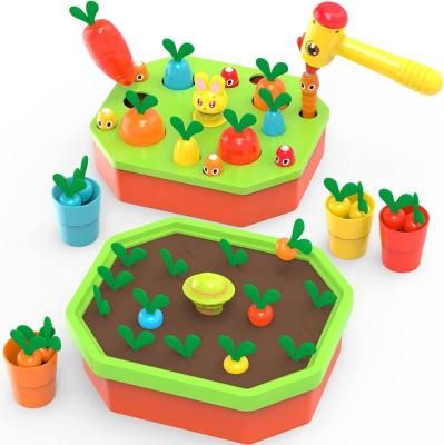 China Plastic Montessori Color Assortment Game Baby Carrot Harvester Sensory Sorting Toys Pull Radish For Fun Na for sale