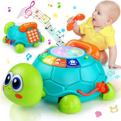 China Educational Baby Phone Toy with New Design Multifunctional Induction Baby Phone Toy and Musical Turtle Toy for Crawling 25 x 10.5 x 19.5 for sale