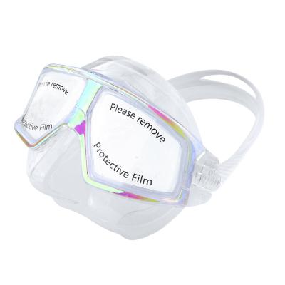 China Resin Lens Silicone Scuba Diving Defogging Snorkel Mask Lightweight For Adults for sale