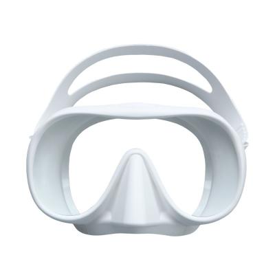 China Frameless Snorkeling Goggles Single Lens Silicone Scuba Adult Diving Mask for Spearfishing for sale