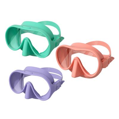 Chine Lentille en verre trempé simple en silicone S/M/L Ensemble de snorkel pour la plongée et la plongée Masque de snorkel à vendre