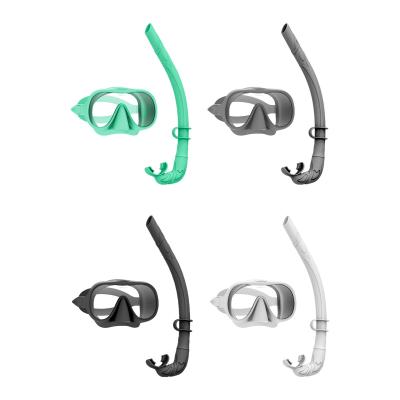 China ZMZ DIVE Dry Top Snorkeling Mask Adult Diving Set Made of Liquid Silicone PC Material Snorkel Mask Set for sale