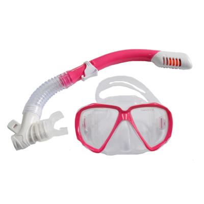 China Tempered Glass Mask Lens Snorkel Set for Kids Dry Snorkel and Seaview Snorkel Included Snorkel Mask Set for sale