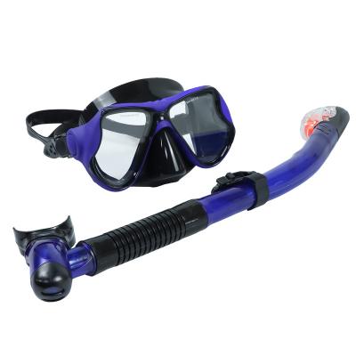 China Rubber Oil Base Diving Mask and Full Dry Snorkel Set for Adults Underwater Accessories Snorkel Mask Set for sale