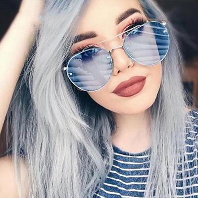 China Fashion Sunglasses 2021 Newest Fashion Sun Glasses Men Women Eyewear Vintage Rimless Oval Colorful Wholesale Custom Glasses Shade Sun Glasses for sale