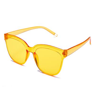 China Fashion sunglasses 2021 retro wholesale custom eyewear shade sun glasses men women glasses newest fashion jelly transparent candy color for sale