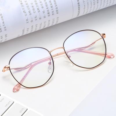 China Wholesale Eyewear Men Women Glasses Retro Anti Myopia Metal Blue Light Fashionable Optical Frame River Design Eye Glasses for sale